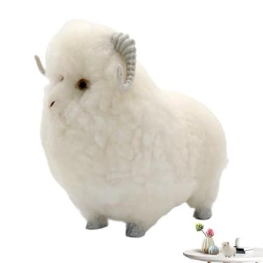 Imagem de Pelúcia de , decoração realista de cordeiro de pelúcia | Brinquedo de boneca de | para casa, dormitório, sala de estar, escritório, peitoril da janela, interior e quarto