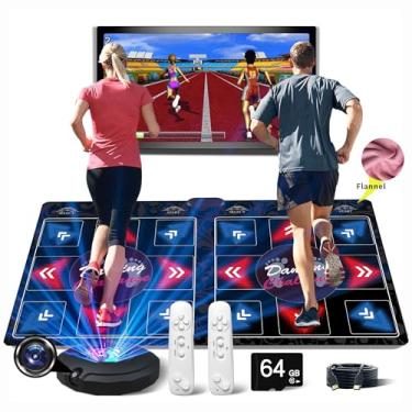 Imagem de WuZhuangYuan HDMI Musical Electronic Dance mat with a Camera,Including 1000 Games,81 Music Videos,a 64G Large Memory Card,650 Songs, for Single/Double Users, a Luxurious Gift for Girls and Boys