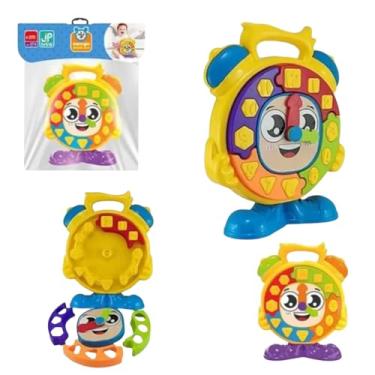 Imagem de Brinquedo Relógio Didático Colorido com Peças de Encaixar, Brinquedo Educativo, Plástico, Manual para Crianças 12 Meses a 4 Anos, Multicor