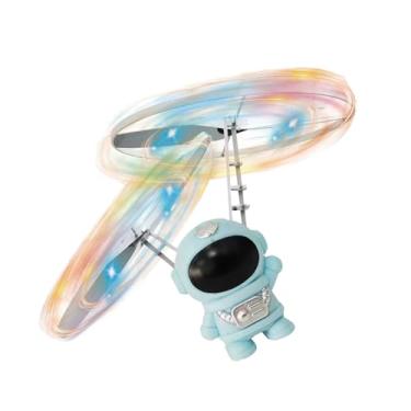 Imagem de Generic Brinquedo Inovador de Drone Espacial Voador por Indução Infravermelha Com Iluminação LED para Crianças Material Plástico (Azul)