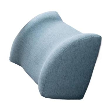 Imagem de Kokiya Almofada lombar, almofada para apoio lombar, para cadeira, de espuma confortável para suporte costas, para sofá, cadeira de computador, sofá, Azul Claro