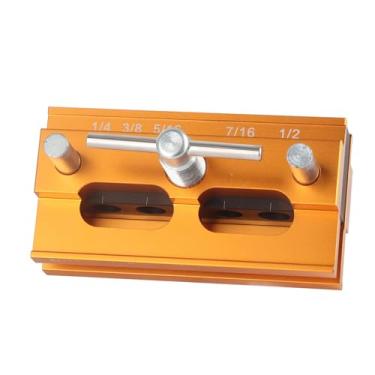 Imagem de Cryfokt Conjunto de Gabarito de Cavilha Autocentrante Com Localizador de Perfurador de Madeira, Gabarito de Cavilha de Liga de Alumínio para Posicionamento e Perfuração Precisos, Largura de 64 Mm