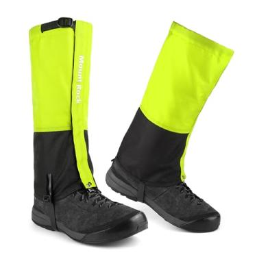 Imagem de wasserflux Polainas de perna – 420D/600D Nylon Boot Gators, tiras de TPU resistentes ao frio para caminhadas, esqui, caça, homens e mulheres (verde Hi-vis, M)