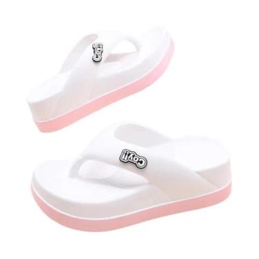Imagem de Chinelo Feminino De Verão Com Solado Grosso, Aumenta a Altura, Antider