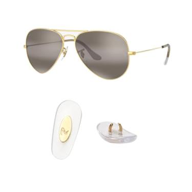 Imagem de HiCycle2 Almofadas de nariz de substituição para óculos RayBan RB3025 RB3016 RB3030 RB3447 RB3362 RB3183 e mais óculos, moldes de óculos de sol com parafusos e chave de fenda (dourado, 14 mm)