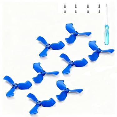 Imagem de 8 peças de hélices para DJI NEO 2, lâminas de hélice de plástico de substituição de drone, material leve e durável, design de baixo ruído, acessórios flexíveis para drones, azul