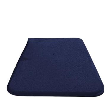 Imagem de Tapete de banheiro antiderrapante engrossado - tapete absorvente de chuveiro e vaso sanitário (azul, 40 x 60 cm)