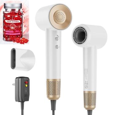 Imagem de Yinhing Secador de Cabelo, Secador Iônico de Alta Velocidade de 1400 W Com 3 ou 4 Configurações de Calor, íons Negativos de 300 M, para Salão de Viagens Em Casa, Branco (WHITE #01)