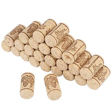Imagem de Rolhas de vinho de cortiça natural Rolhas de garrafa de madeira de qualidade premium para vinho caseiro e uso comercial 50 PCS 22 mm x 44 mm Design de cilindro reto