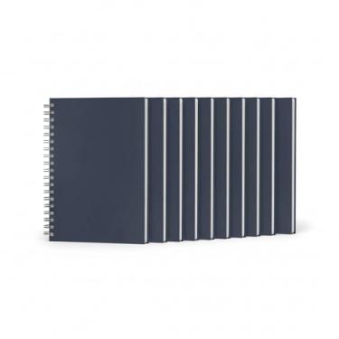 Imagem de Caderno Planner Espiral com Capa Rígida em Percalux, 90 Folhas Brancas, Formato 24x18,5x1,5cm, Gestão de Rotina com Calendários 2025-2028 (10, Azul)