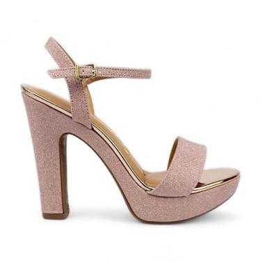 Imagem de Sandália Vizzano Meia Pata Metal Glamour, Ouro, 37