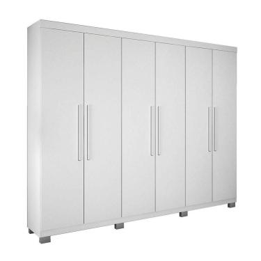 Imagem de Roupeiro 6 Portas 4 Gavetas Master Branco