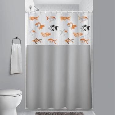 Imagem de Cortina de Box Banheiro Vinil com Ganchos – Cortina para Box Impermeável e Fácil de Limpar (VISOR CARPAS)