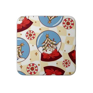 Imagem de Ladrilho Decorativo de Cerâmica Globo de Neve de Natal com Decoracao de Doces