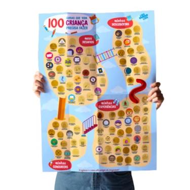 Imagem de Pôster 100 Coisas que Toda Criança Precisa Fazer Raspadinha Sem Moldura