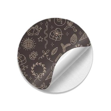 Imagem de Ladrilho Decorativo de Cerâmica Estampa Natalina Preto