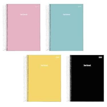 Imagem de Starschool – Caderno 1/4 capa dura espiral Stilo | 80 Folhas | Tamanho portátil, design moderno e resistência para anotações diárias