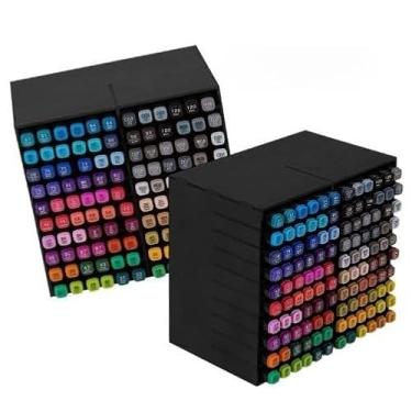 Imagem de Nicho Organizador Expositor de Canetinhas Touch em MDF - Expositor Vertical com Compartimentos Ajustáveis, Ideal para Escritório, Escola e Ateliê(PRETO - 2 UNIDADES)