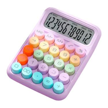 Imagem de Calculadora De Mesa Simples Kawaii Candy 12 Dígitos - Lilás