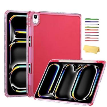 Imagem de Capa para iPad mini 7 A17 Pro 2024 e iPad mini 6 2021 (21.1 cm) com suporte para lápis, capa de TPU macio e transparente UUcovers / capa traseira rígida à prova de choque para iPad mini 7ª/6ª geração