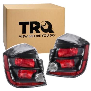 Imagem de TRQ Conjunto de luzes traseiras traseiras compatível com Nissan Sentra 2010-2012 NI2800187 NI2800188 NI2801188