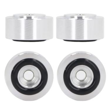 Imagem de Akozon 4 Pés de Isolamento da Plataforma Giratória da Liga de Alumínio Dos Pces-almofadas de Absorção de Choque do Alto-falante para Qualidade de Som Melhorada e Controle de Vibração