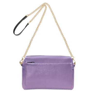 Imagem de Joitme Violet Clematis gradiente ombré bolsas femininas transversais bolsa para celular bolsa de ombro de couro PU com alça de corrente