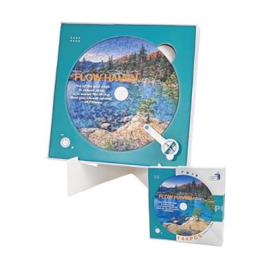 Imagem de Quebra-cabeça de CD do Castelo Universsal com suporte de moldura A, 144 peças para adultos, design exclusivo presente e decoração de escritório para relaxamento (Flow Haven)