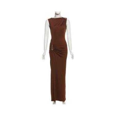 Imagem de Vestido Maxi Sem Mangas Y2K Para Mulheres, Sexy Para Festas E Clubes, 