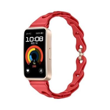 Imagem de Pulseira De Silicone Colorida Para Huawei Band 10 9 8, Correia De Borr