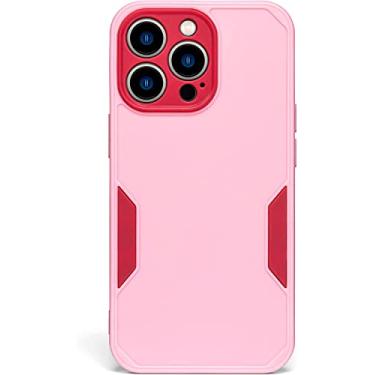 Imagem de FULNES Capa para iPhone 13/13 Mini/13 Pro/13 Pro Max, TPU fosco macio ultrafino à prova de choque proteção à prova d'água capa de pára-choques de corpo inteiro (Cor: rosa, Tamanho: 13 6,1 polegadas)