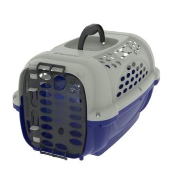 Imagem de Caixa de Transporte Pet N2 Panther Travas Duplas Plast Pet Para Cachorro, Gato, Coelho, Aves, Pequeno Porte(Azul)