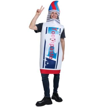 Imagem de DSplay Fantasia de pasta de dente para casal, cosplay, unissex, para adultos, fantasias engraçadas