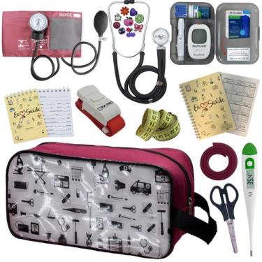 Imagem de Kit Enfermagem Completo Top + Medidor Glicose  - PREMIUM, P.A. Med, IN