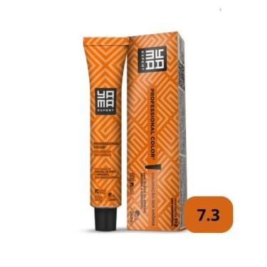 Imagem de Tintura Yamá Expert Profissional Sem Amônia 7.3 Louro Médio Dourado - 
