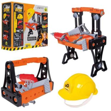 Imagem de Bancada Maleta De Ferramentas 45 Peças Infantil Didático Menino - Samb