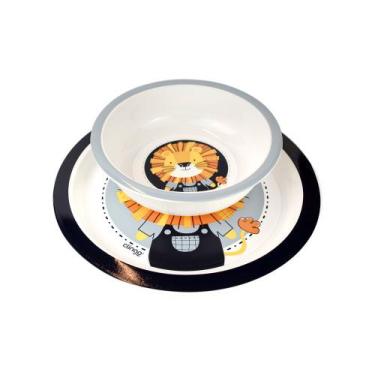 Imagem de Kit Prato e Tigela Infantil Luke - Resistente, Seguro para Micro-ondas