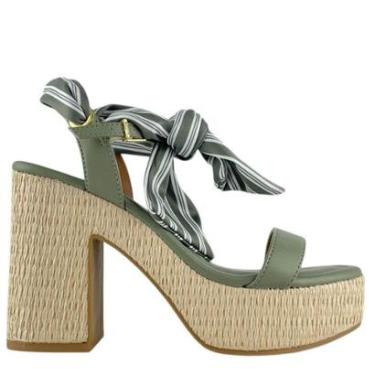 Imagem de Sandália Vizzano Feminina Plataforma Salto Bloco e Amarração-Feminino