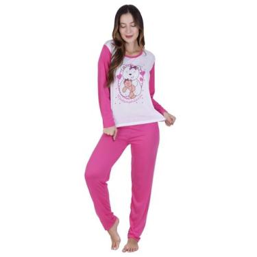Imagem de Pijama Longo Feminino Adulto Inverno Manga Longa GabI- c8 GABI, Pink, 