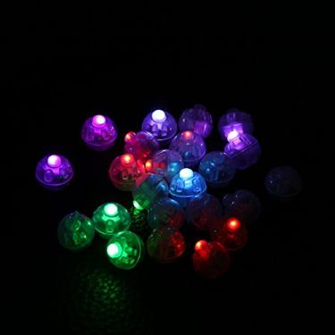 Imagem de Generic 100 Pçs/lote Redonda Led Bola Lâmpadas Balão Luzes Lanterna Decoração de Natal, Forma de Bola Bonito, Mudança de Cor Rgb (Cor)