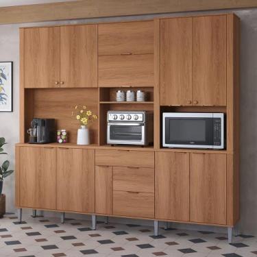 Imagem de Kit Compacto Grande Armário de Cozinha Luxo Astra 2,40m Lukaliam Móvei