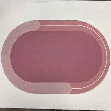 Imagem de KIT1~KIT4 Tapete Banheiro Super Antiderrapante Absorvente de Secagem Rápida Para Banheiro/Cozinha/Porta De Entrada (3,Rosa(Redondo))
