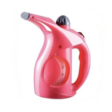 Imagem de Passadeira a Vapor Portátil 110V 800W - Ferro de Vaporizador para Roupas, Tira Amassos sem Passadeira Fixa, Ideal para Residência e Viagens (Rosa)