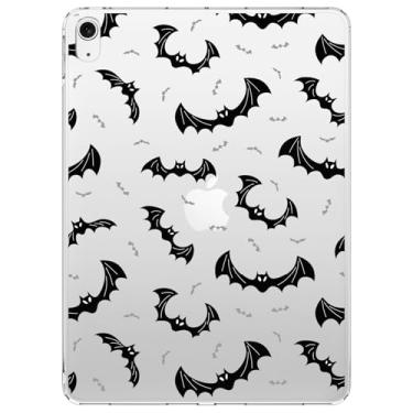 Imagem de VibrantFruitique Capa para iPad Pro de 12,9 polegadas 6ª/5ª/4ª/3ª geração (2022/2021/2020/2018), capa transparente de morcego de Halloween, fina, leve, antiarranhões, com amortecedor de poliuretano