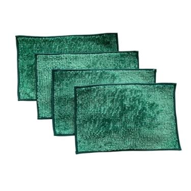 Imagem de Tapetes de Bolinha em Microfibra Super Macio 38x58cm para Banheiro Quarto e Cozinha (4, Verde)