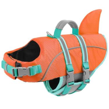 Imagem de AOFITEE Colete salva-vidas para cães, colete salva-vidas para nadar e andar de barco