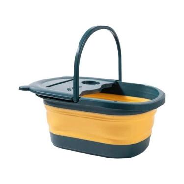 Imagem de Bacia De Massagem Para Pés Dobrável Para Adultos Com Tampa, Banho Prof