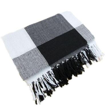 Imagem de Manta Para Sofá, Protetora Casal 240x180 - Artesanal, Xadrez Vermelho 