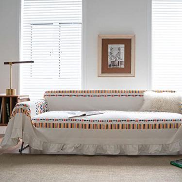 Imagem de Capa de sofá, capa de sofá, fácil de ajustar, durável, protetor de móveis, toalha de saia de sofá estilo country (7 180 x 230 cm) (7 180 x 230 cm) (7 180 x 230 cm)