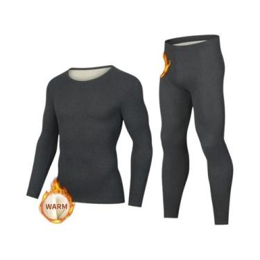Imagem de Conjunto De Roupa Térmica Masculina Para O Inverno, Dupla Camada De Aq